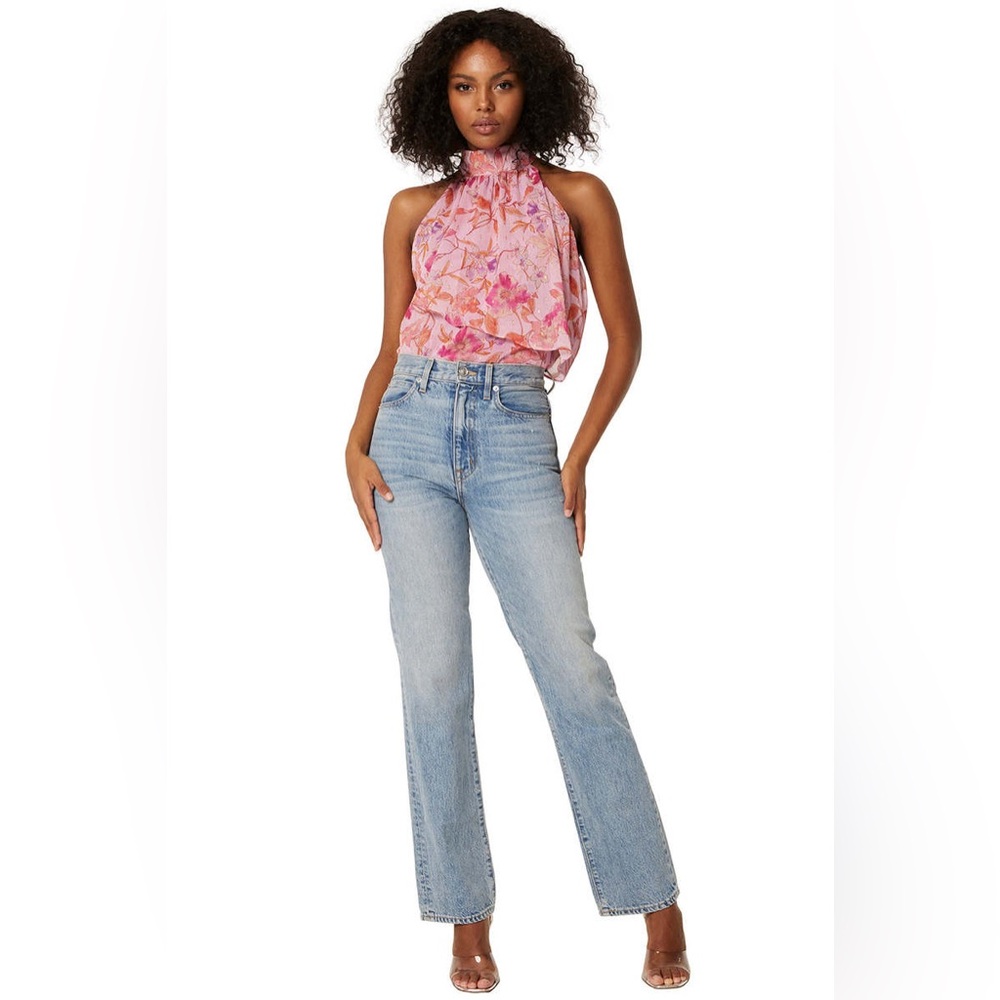 Misa Los Angeles Anka Flora Top AND Soma Mini Ruffled Skirt Fire Floral Mix - Picture 13 of 16
